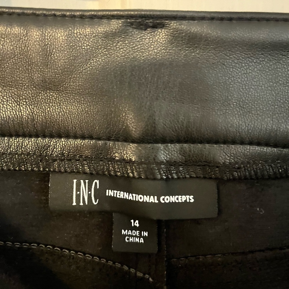 INC pleather pants